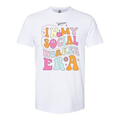 In My Social Worker Era School Social Worker Groovy Softstyle CVC T-Shirt