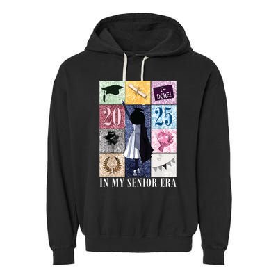 In My Senior Era Class Of 2025 Black Girl Graduate Garment-Dyed Fleece Hoodie