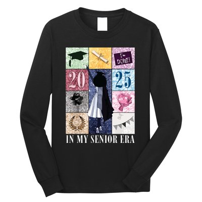 In My Senior Era Class Of 2025 Black Girl Graduate Long Sleeve Shirt