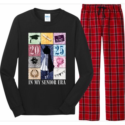 In My Senior Era Class Of 2025 Black Girl Graduate Long Sleeve Pajama Set