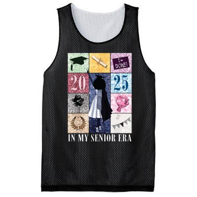 In My Senior Era Class Of 2025 Black Girl Graduate Mesh Reversible Basketball Jersey Tank