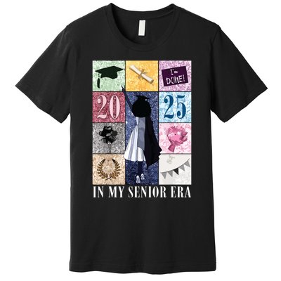 In My Senior Era Class Of 2025 Black Girl Graduate Premium T-Shirt