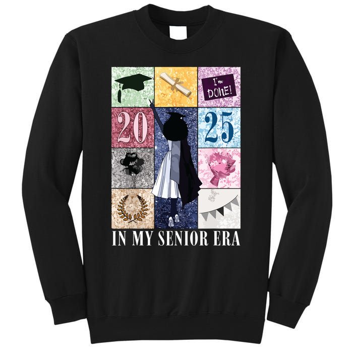 In My Senior Era Class Of 2025 Black Girl Graduate Tall Sweatshirt