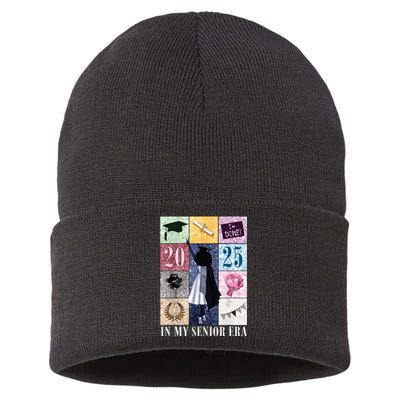 In My Senior Era Class Of 2025 Black Girl Graduate Sustainable Knit Beanie