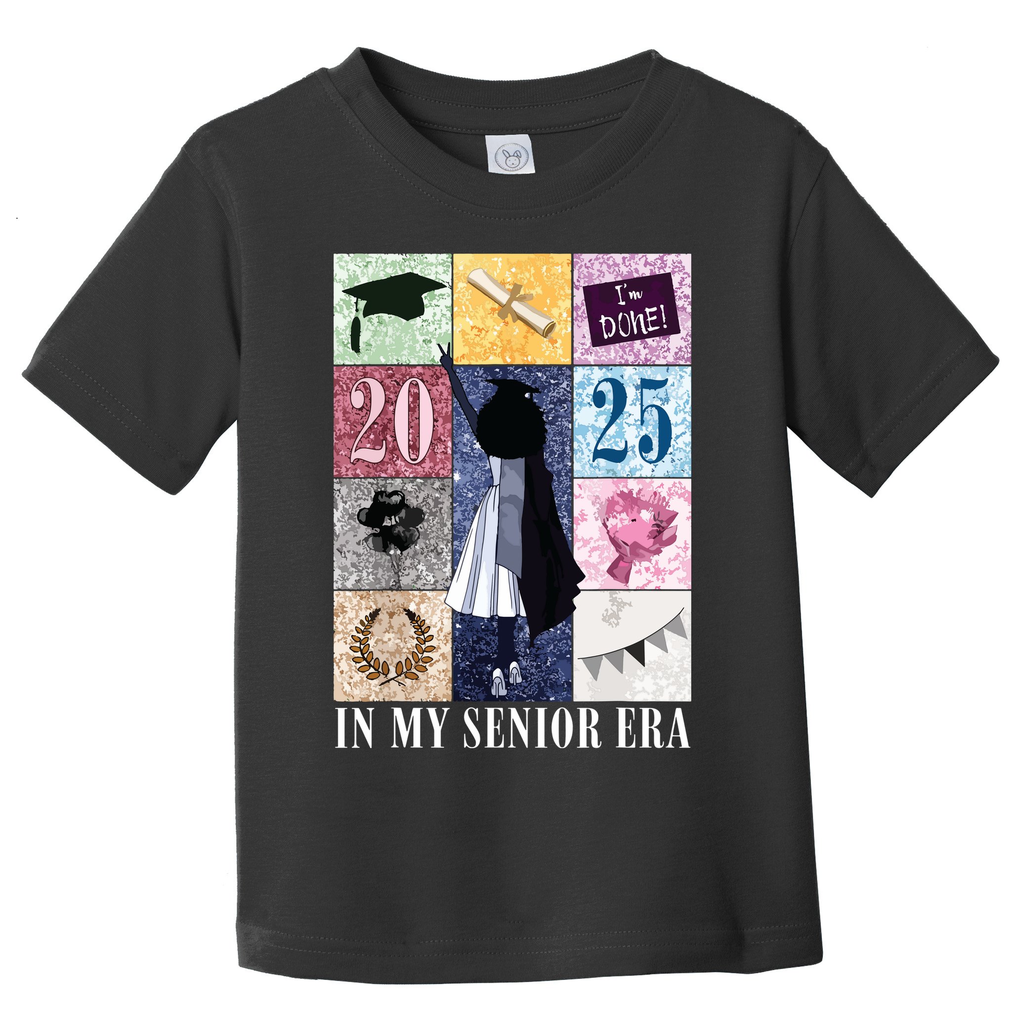 In My Senior Era Class Of 2025 Black Girl Graduate Toddler T-Shirt