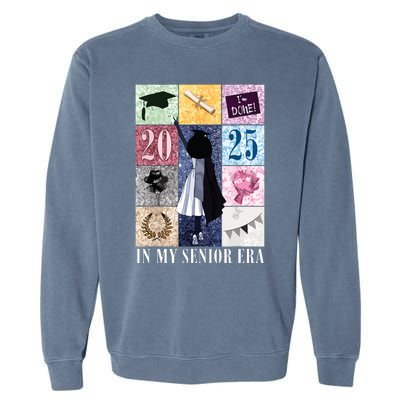 In My Senior Era Class Of 2025 Black Girl Graduate Garment-Dyed Sweatshirt