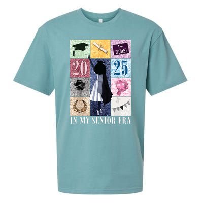 In My Senior Era Class Of 2025 Black Girl Graduate Sueded Cloud Jersey T-Shirt