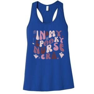 In My Spooky Nurse Era Halloween Groovy Witchy Spooky Nurse Gift Women's Racerback Tank