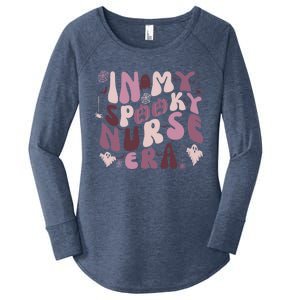 In My Spooky Nurse Era Halloween Groovy Witchy Spooky Nurse Gift Women's Perfect Tri Tunic Long Sleeve Shirt