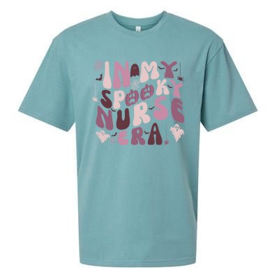 In My Spooky Nurse Era Halloween Groovy Witchy Spooky Nurse Gift Sueded Cloud Jersey T-Shirt