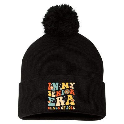 In My Senior Era Class Of 2025 Graduate Senior 2025 Pom Pom 12in Knit Beanie