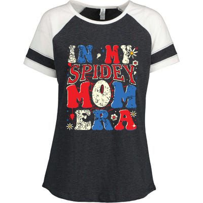 In My Spidey Mom Era Enza Ladies Jersey Colorblock Tee