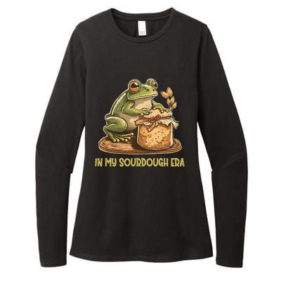 In My Sourdough Era Funny Frog Baking Bread Womens CVC Long Sleeve Shirt