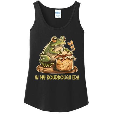 In My Sourdough Era Funny Frog Baking Bread Ladies Essential Tank