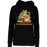 In My Sourdough Era Funny Frog Baking Bread Womens Funnel Neck Pullover Hood