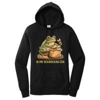 In My Sourdough Era Funny Frog Baking Bread Women's Pullover Hoodie