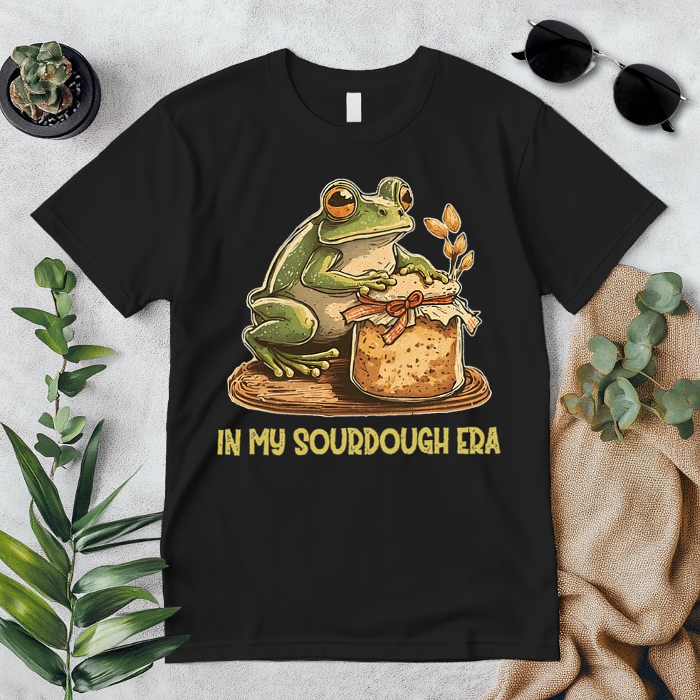 In My Sourdough Era Funny Frog Baking Bread Premium T-Shirt