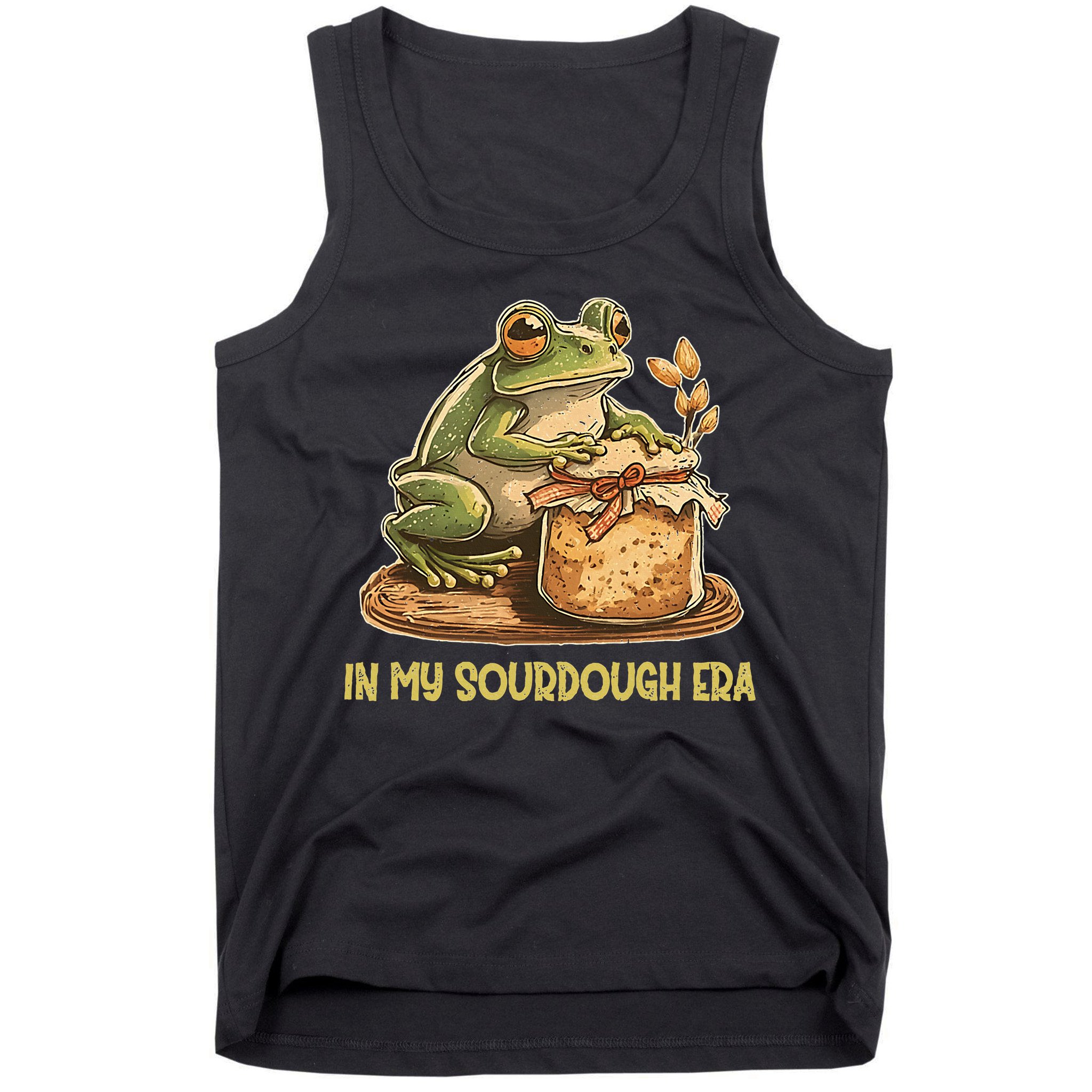 In My Sourdough Era Funny Frog Baking Bread Tank Top