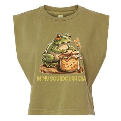 In My Sourdough Era Funny Frog Baking Bread Garment-Dyed Women's Muscle Tee