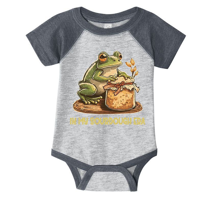 In My Sourdough Era Funny Frog Baking Bread Infant Baby Jersey Bodysuit