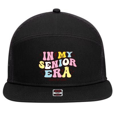 In My Senior Era Class Of 2025 Groovy Senior 2025 7 Panel Mesh Trucker Snapback Hat