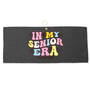 In My Senior Era Class Of 2025 Groovy Senior 2025 Large Microfiber Waffle Golf Towel