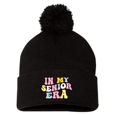In My Senior Era Class Of 2025 Groovy Senior 2025 Pom Pom 12in Knit Beanie