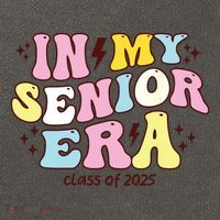In My Senior Era Class Of 2025 Groovy Senior 2025 Cotton Canvas Backpack