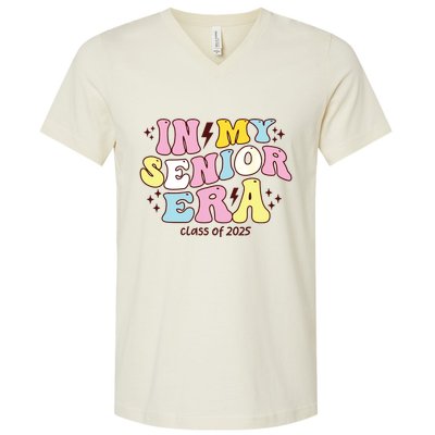 In My Senior Era Class Of 2025 Groovy Senior 2025 V-Neck T-Shirt