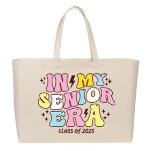 In My Senior Era Class Of 2025 Groovy Senior 2025 Cotton Canvas Jumbo Tote