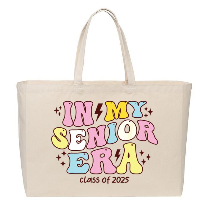 In My Senior Era Class Of 2025 Groovy Senior 2025 Cotton Canvas Jumbo Tote