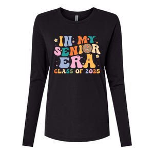 In My Senior Era Class Of 2025 High School Graduation 2025 Hoodie Womens Cotton Relaxed Long Sleeve T-Shirt