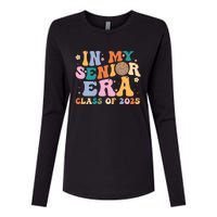 In My Senior Era Class Of 2025 High School Graduation 2025 Hoodie Womens Cotton Relaxed Long Sleeve T-Shirt