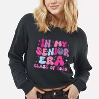 In My Senior Era Class Of 2025 Senior 2025 Cropped Pullover Crew