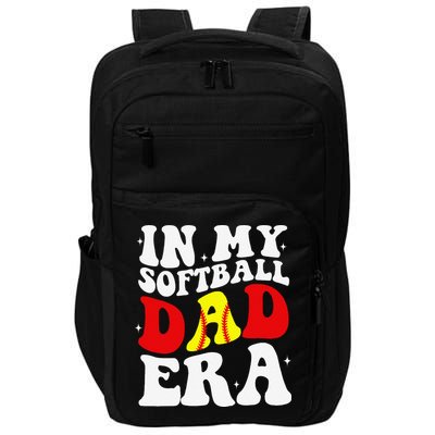 In My Softball Dad Era Softball Dad Impact Tech Backpack