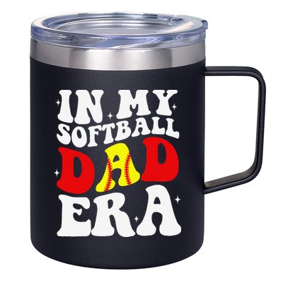 In My Softball Dad Era Softball Dad 12oz Stainless Steel Coffee Mug