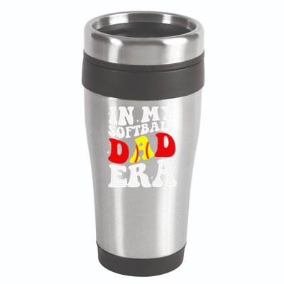 In My Softball Dad Era Softball Dad 16oz Travel Tumbler