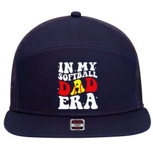 In My Softball Dad Era Softball Dad 7 Panel Mesh Trucker Snapback Hat