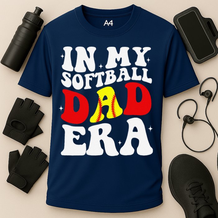 In My Softball Dad Era Softball Dad Cooling Performance Crew T-Shirt