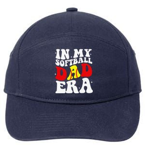 In My Softball Dad Era Softball Dad 7-Panel Snapback Hat