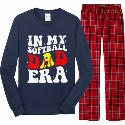 In My Softball Dad Era Softball Dad Long Sleeve Pajama Set