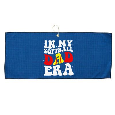 In My Softball Dad Era Softball Dad Large Microfiber Waffle Golf Towel