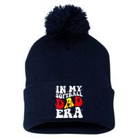 In My Softball Dad Era Softball Dad Pom Pom 12in Knit Beanie