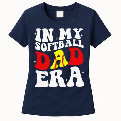 In My Softball Dad Era Softball Dad Womens T-Shirt