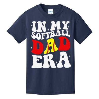 In My Softball Dad Era Softball Dad Kids T-Shirt