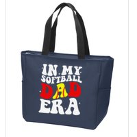 In My Softball Dad Era Softball Dad Zip Tote Bag