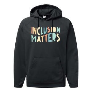 Inclusion Matters Special Education Autism Teacher Performance Fleece Hoodie