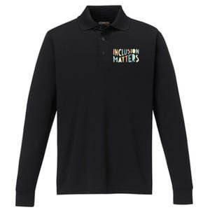 Inclusion Matters Special Education Autism Teacher Performance Long Sleeve Polo