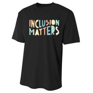 Inclusion Matters Special Education Autism Teacher Performance Sprint T-Shirt