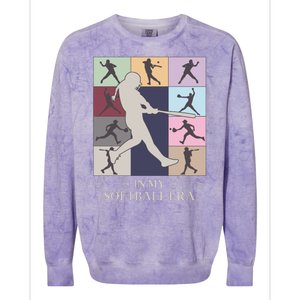 In My Softball Era Colorblast Crewneck Sweatshirt